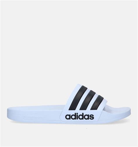 adidas witte badslippers|adidas bad slippers.